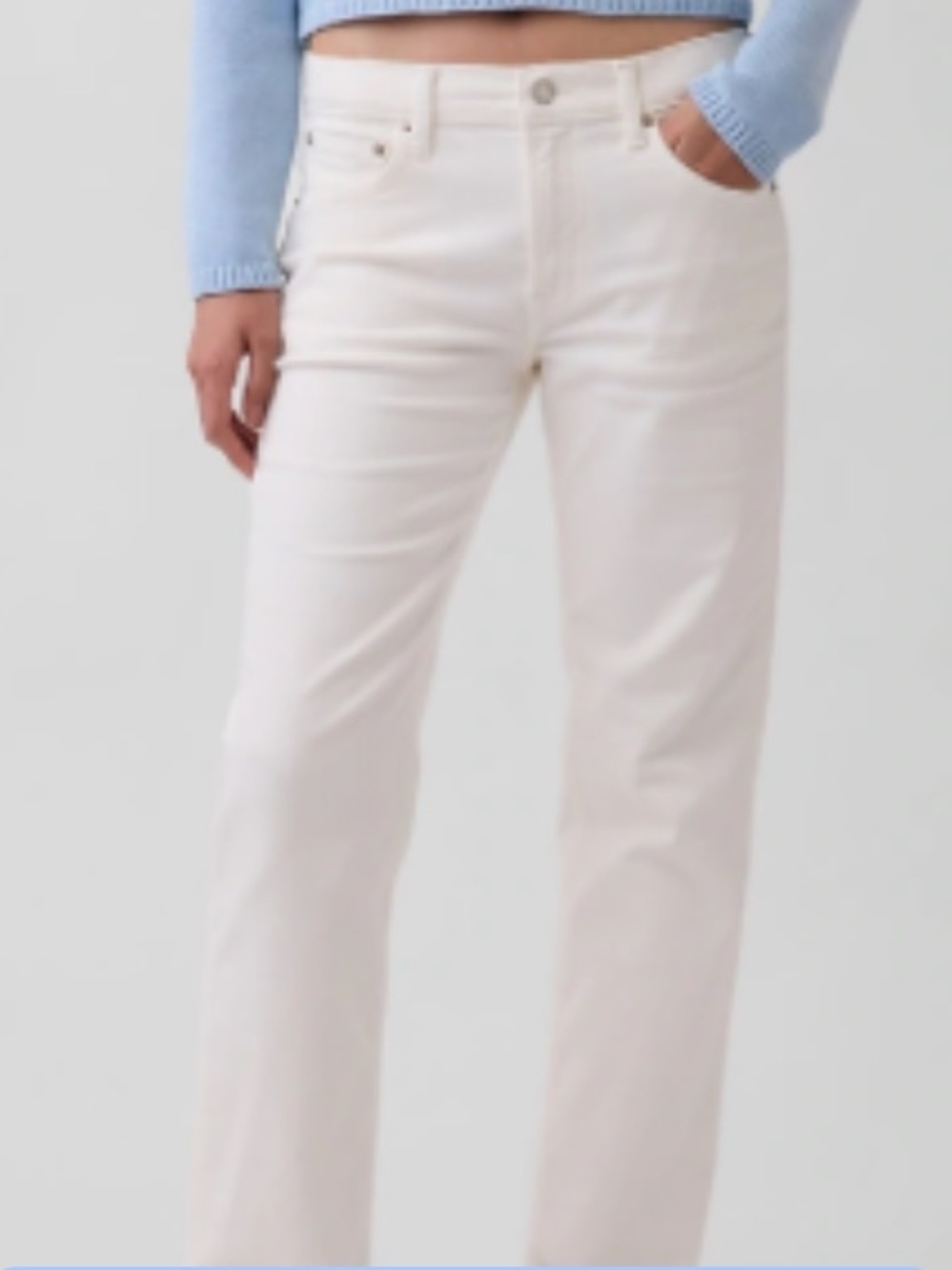 GAP Women's Ivory Boot-Cut Jeans